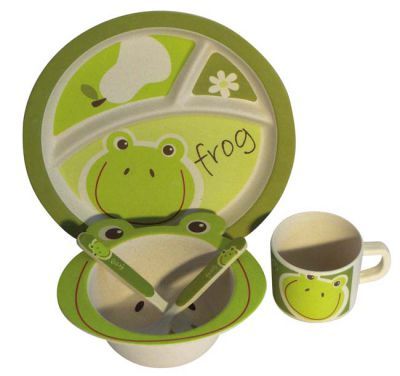 Set vaisselle mélamine pour enfant Frog